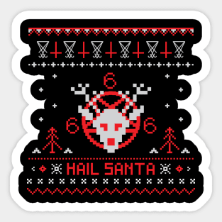 Hail Santa Ugly Sweater Sticker